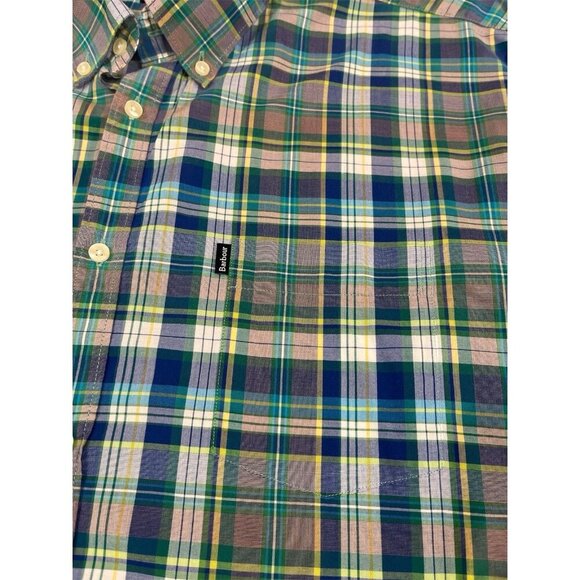 BARBOUR L94716 Men's Multicolor Gerald Tailored Fit Madras Sport Shirt Size XL - Picture 5 of 8